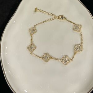 COPY - COPY - Four Leaf Clover Bracelet | Gold Plated | Sparkles and Gold